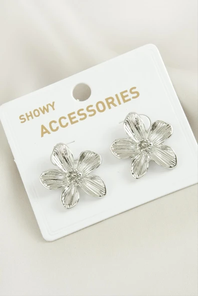 Orkide Trend Metal Küpe - Resim 3