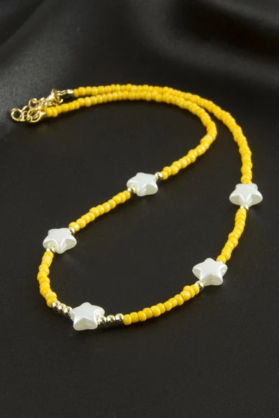 Yıldız İnci Kum Boncuk Kolye - Resim 5