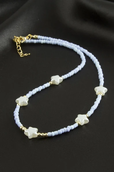 Yıldız İnci Kum Boncuk Kolye - Resim 7