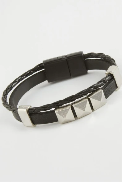 Prizma Kaliteli Mıknatıslı Suni Deri Bileklik ürün görseli