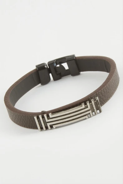 Çizgili Kaliteli Suni Deri Bileklik ürün görseli