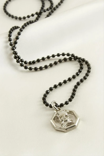 Kuru Kafa Top Zincirli Erkek Kolye ürün görseli 1