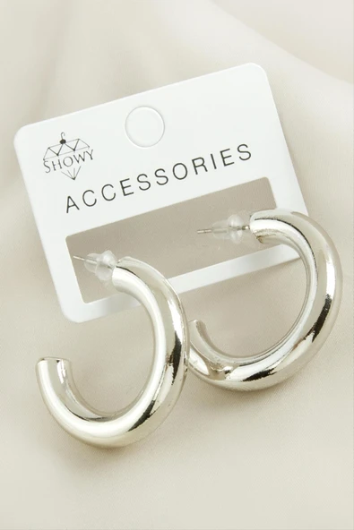 Boru Trend Halka Metal Küpe - Resim 2