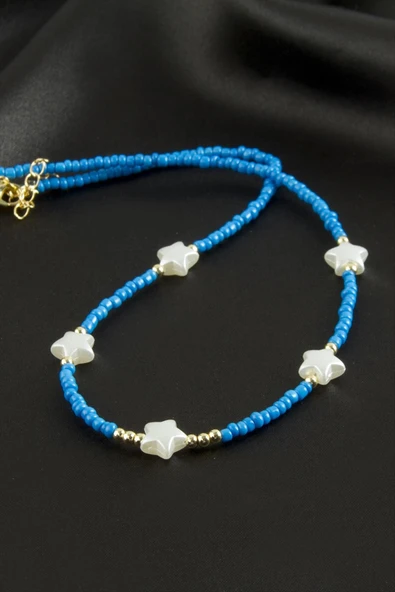 Yıldız İnci Kum Boncuk Kolye - Resim 6