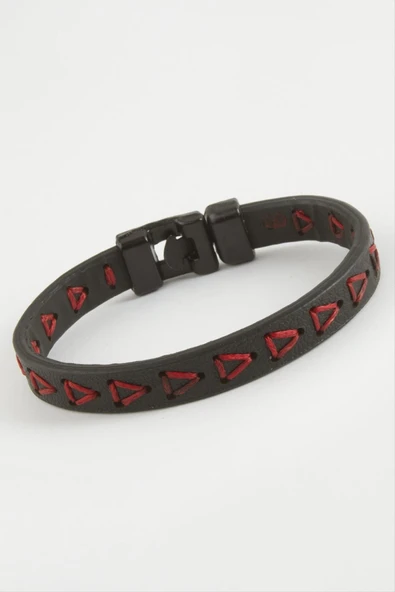 Üçgen İpli Kaliteli Suni Deri Bileklik - Resim 2