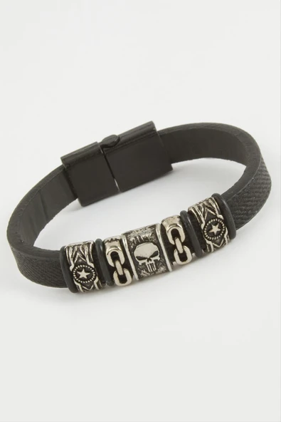 Kuru Kafa Kaliteli Mıknatıslı Suni Deri Bileklik ürün görseli