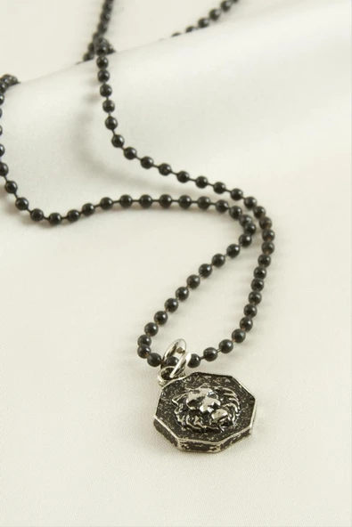 Aslan Top Zincirli Erkek Kolye - Resim 2