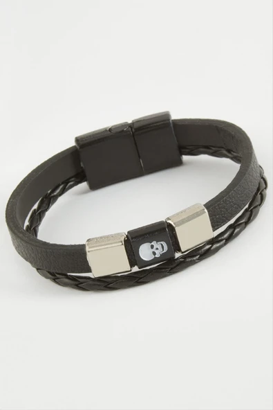 Kuru Kafa Kaliteli Mıknatıslı Suni Deri Bileklik ürün görseli