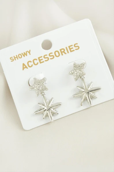 Yıldız Trend Metal Küpe - Resim 3