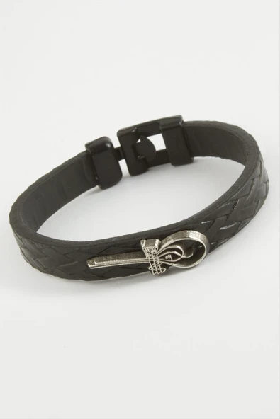 Tuğra Kaliteli Suni Deri Bileklik - Resim 2