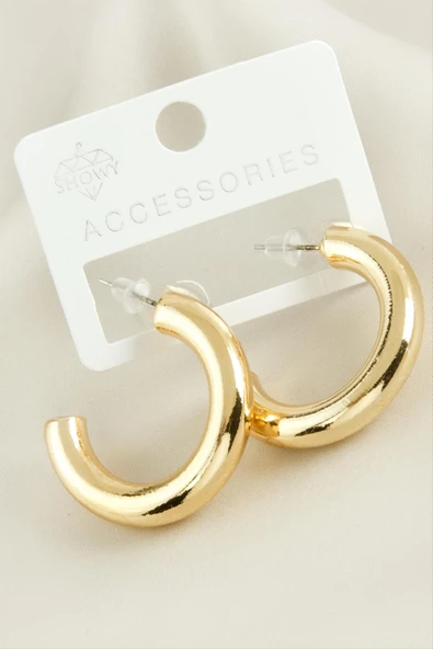 Boru Trend Halka Metal Küpe - Resim 3