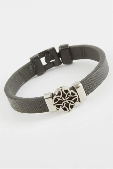 Çiçek Kaliteli Suni Deri Bileklik - Resim 2