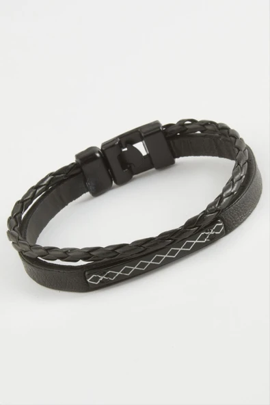 Sonsuzluk Kaliteli Suni Deri Bileklik - Resim 2