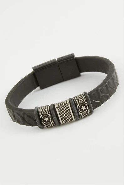 Yıldız Kaliteli Mıknatıslı Suni Deri Bileklik ürün görseli