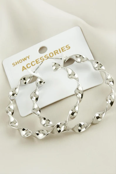 Burgulu Trend Metal Küpe - Resim 2