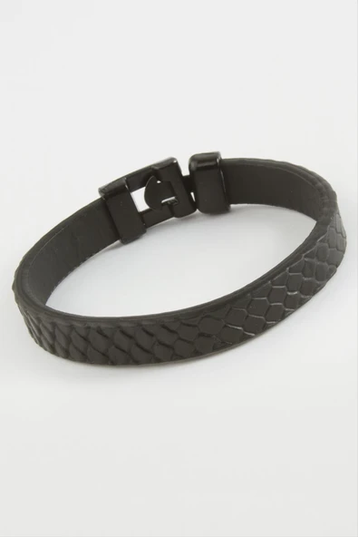 Siyah Renkli Kaliteli Suni Deri Bileklik ürün görseli