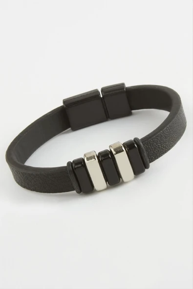 Mıknatıslı Orjinal Deri Bileklik - Resim 2