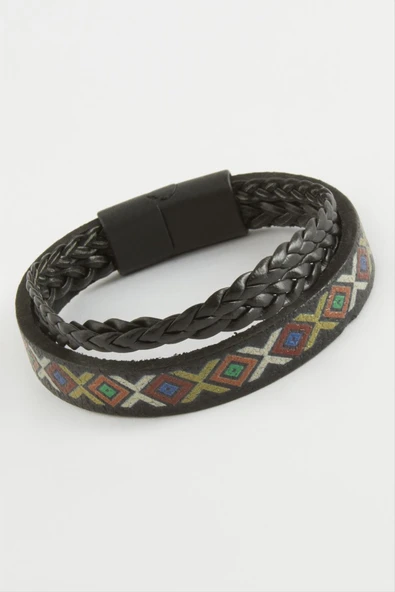 Mıknatıslı Orjinal Deri Bileklik - Resim 2