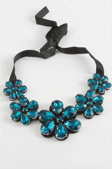 Papatya Taşlı Yaka Kolye - Resim 10