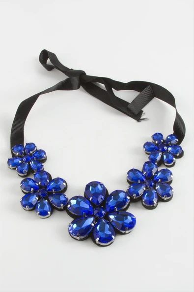 Papatya Taşlı Yaka Kolye - Resim 6