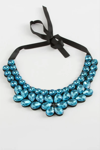 Papatya Taşlı Yaka Kolye - Resim 3