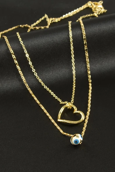 Kalp İkili Kolye - 2