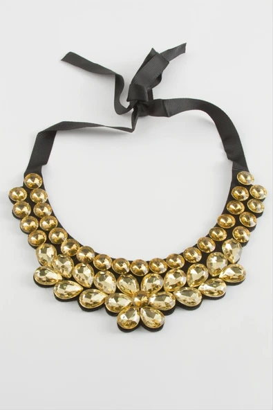 Papatya Taşlı Yaka Kolye - Resim 9