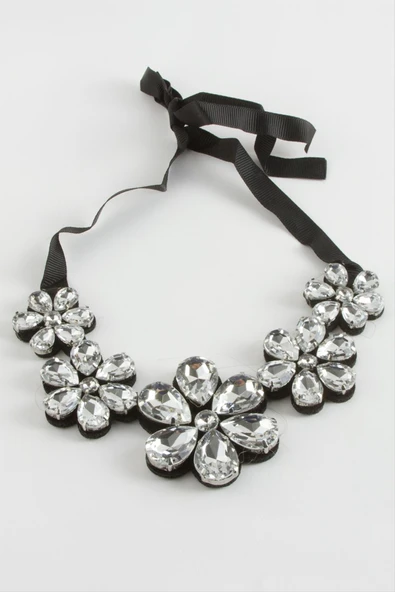 Papatya Taşlı Yaka Kolye - Resim 4