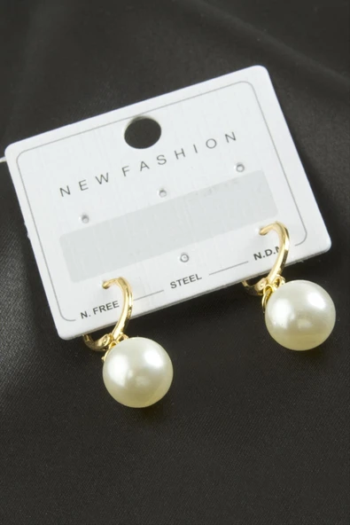 Yuvarlak İnci Küpe - Resim 2