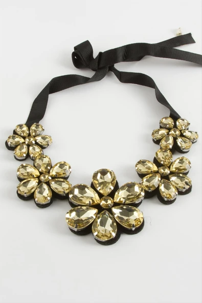 Papatya Taşlı Yaka Kolye - Resim 9