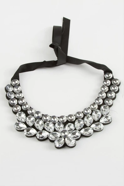 Papatya Taşlı Yaka Kolye - Resim 4