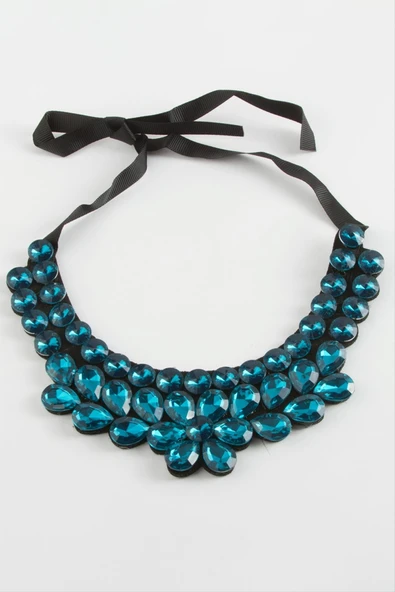 Papatya Taşlı Yaka Kolye - Resim 2