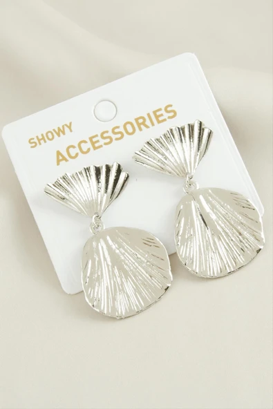 Oval Trend Metal Küpe - Resim 2