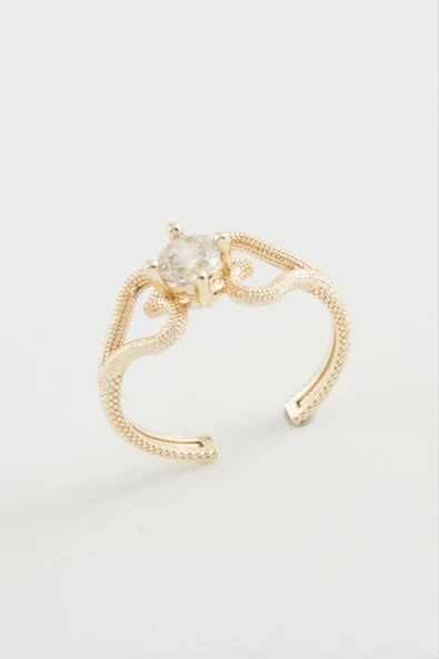 Kalp Tek Taşlı Yüzük ürün görseli