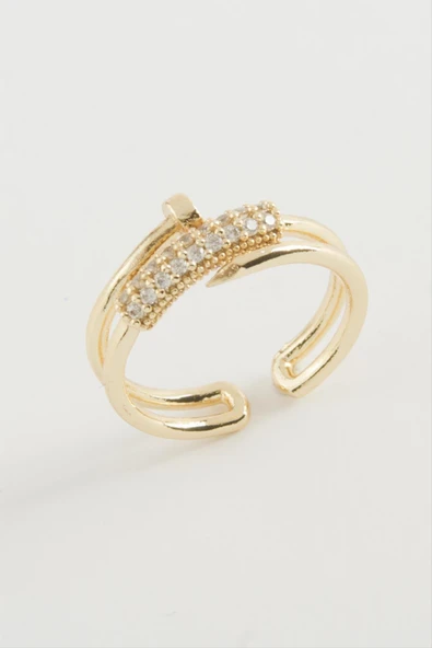 Çivi Zirkon Taşlı Yüzük - Resim 2