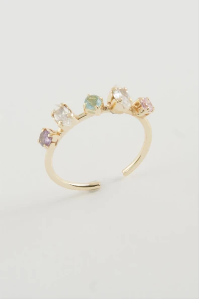 Oval Renkli Taşlı Yüzük ürün görseli