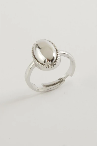 Oval Metal Yüzük - Resim 2