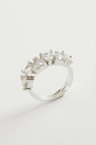 Kalp Zirkon Taşlı Yüzük - Resim 3