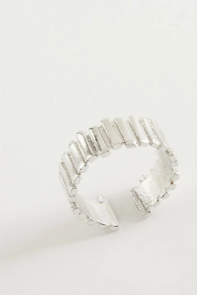 Çizgili Metal Yüzük - Resim 3