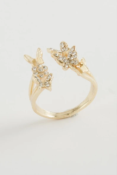 Kelebek Zirkon Taşlı Yüzük - Resim 2