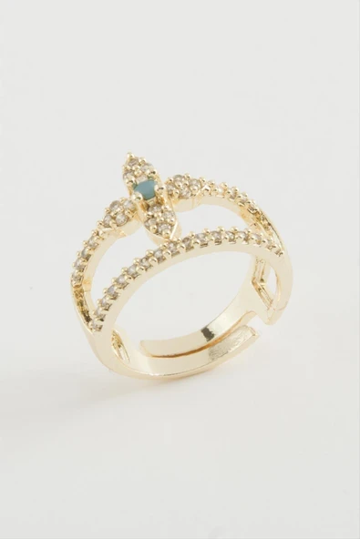 Çiçek Zirkon Taşlı Yüzük ürün görseli