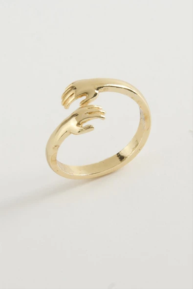 El Figürlü Metal Yüzük - Resim 3