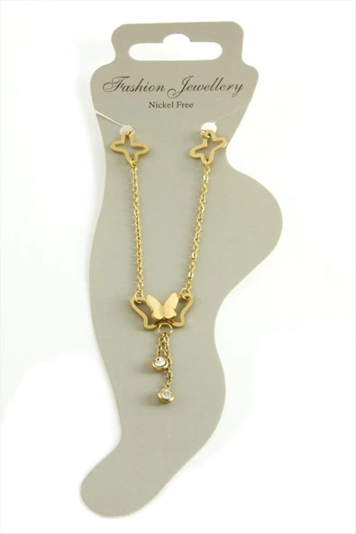 Kelebek Lüks Çelik Halhal - Resim 2