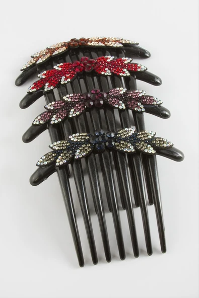 Çiçek Taraklı Yan Toka 8 cm - Resim 3