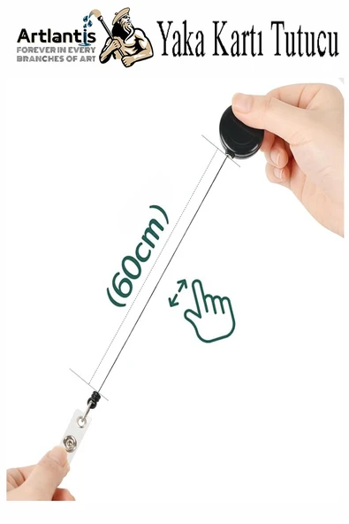 Mavi Yaka Yoyosu 5 Adet Yoyo Kartlık Kimlik Personel Kartı Yoyo Yaka Cep Kemer Geri Çekilebilir Rozet Tutma Makara - 2