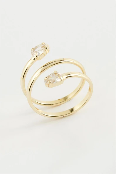 Oval Zirkon Taşlı Yüzük - Resim 3