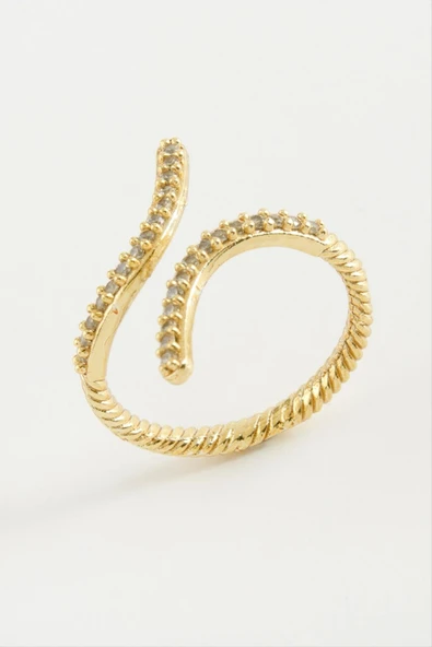 Yılan Zirkon Taşlı Yüzük - Resim 2