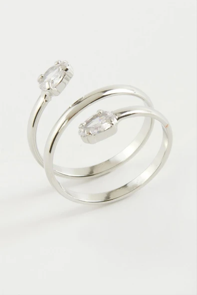 Oval Zirkon Taşlı Yüzük - Resim 2