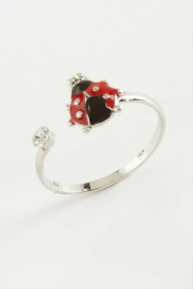 Uğur Böceği Mineli Taşlı Yüzük - Resim 2