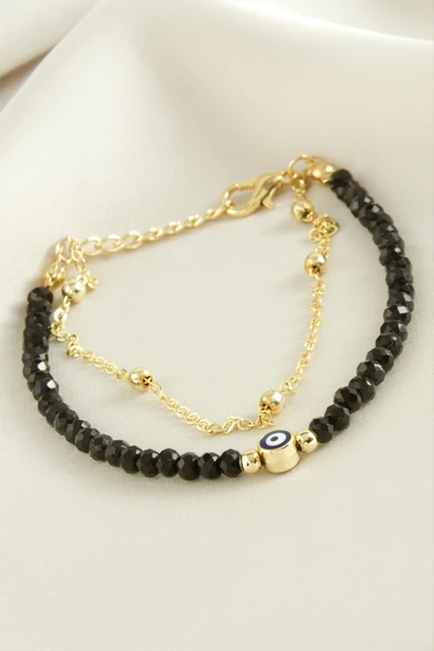 Nazar Zincir Kristal Bileklik - Resim 7